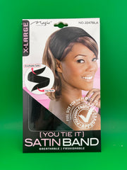 MAGIC COLLECTION - (You Tie It) Satin Band X-LARGE BLACK
