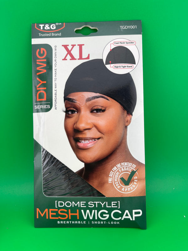 T & G (Dome Style) Mesh Wig Cap Breathable | Short Look XL | TGDY