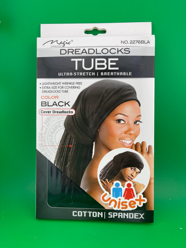 MAJIC Black Dreadlocks Tube Ultra Stretch Breathable Lightweight Extra Size Cotton Spandex 2276BLA