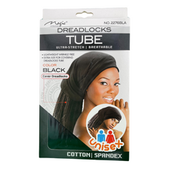 MAJIC Black Dreadlocks Tube Ultra Stretch Breathable Lightweight Extra Size Cotton Spandex 2276BLA