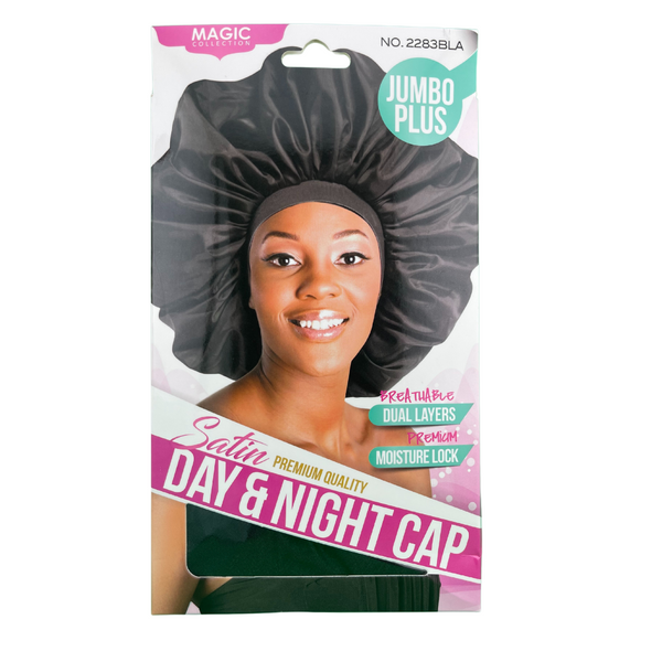 Magic Collection Satin Jumbo Plus Day And Night Cap 2283BLA