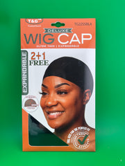 T&G Wig Cap Black (2+1)