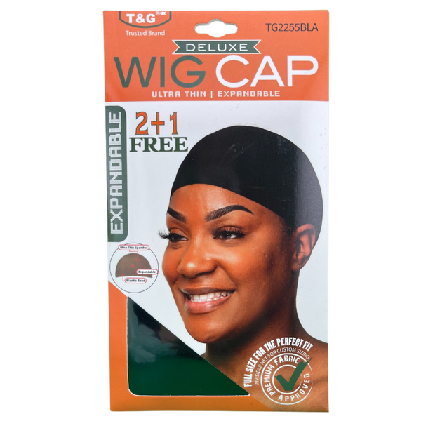 T&G Wig Cap Black (2+1)