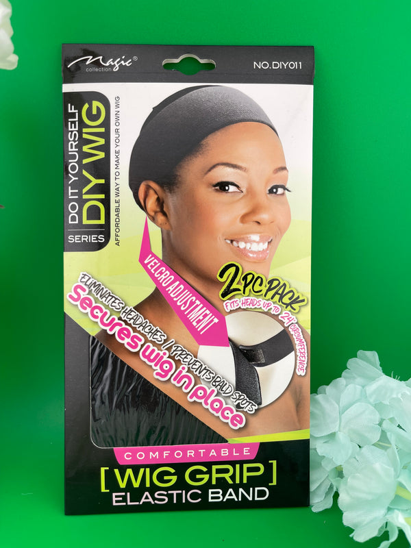 Magic Collection Comfortable Wig Grip Elastic Band Fits Heads Up To 24'' Circumference 2 pieces