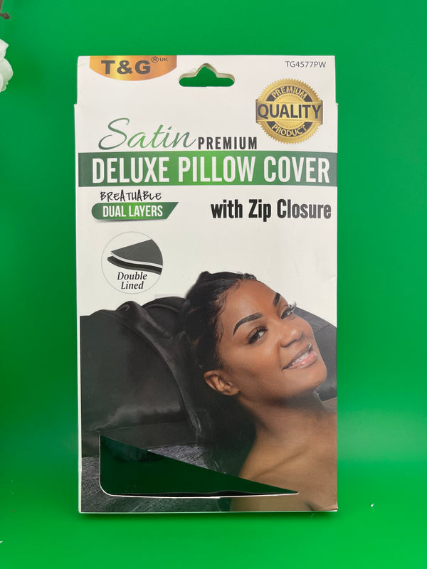T & G Satin Premium Deluxe Pillow Cover With Zip Clousers Breathable Dual Layers