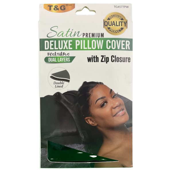T & G Satin Premium Deluxe Pillow Cover With Zip Clousers Breathable Dual Layers
