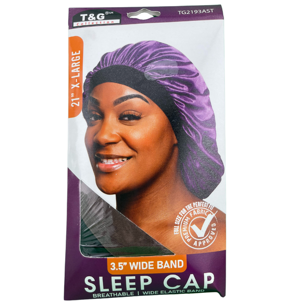 T&G 3.5" Wide Band Sleep Cap Breathable | 21" X-Large | TG2193AST