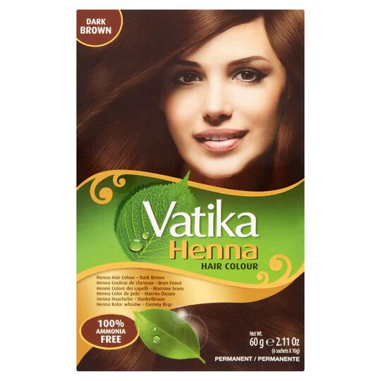 VATIKA - HENNA PERMANENT HAIR COLOR - AMMONIA FREE - 60G