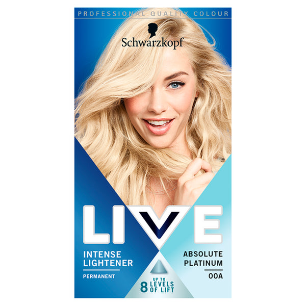 SCHWARZKOPF - LIVE INTENSE PERMANENT HAIR COLOR - ABSOLUTE PLATINUM 00A - 50ML