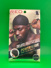 Red By kiss Power Wave Silky Satin Durag 20% Longer 7 Wider Tails