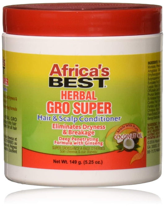 AFRICAS BEST - HERBAL SUPER GRO HAIR & SCALP CONDITIONER  - 5.25 Oz