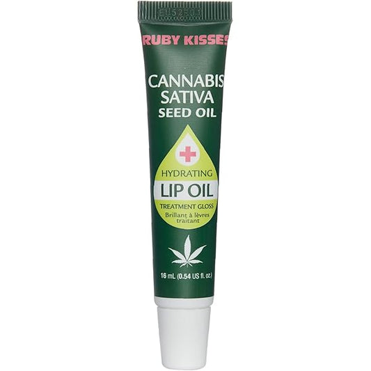 RUBY KISSES - CANNABIS SATIVA SEED OIL - TREATMENT LIP GLOSS - 16mL