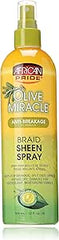 AFRICAN PRIDE - OLIVE MIRACLE BRAID SHEEN SPRAYM- ANTI-BREAKAGE FORMULA - 12Oz