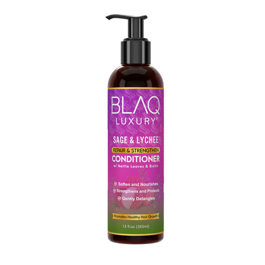 BLAQ LUXURY - REPAIR & STRENGTH CONDITIONER with NETTLE LEAVES & BIOTIN - 12Oz