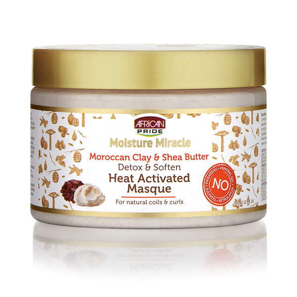 AFRICAN PRIDE - HEAT ACTIVATED MASQUE with MOROCCAN CLAY & SHEA BUTTER - 12Oz