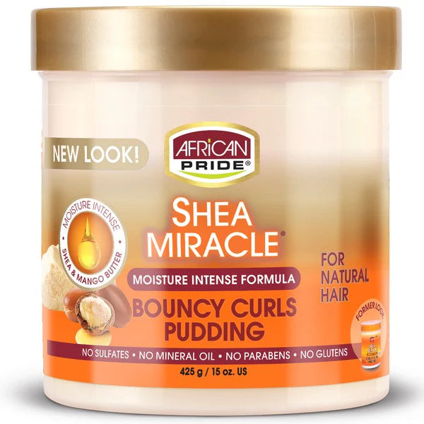 AFRICAN PRIDE - SHEA MIRACLE BOUNCY CURLS PUDDING - 15Oz