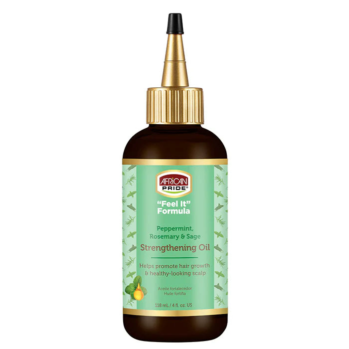 AFRICAN PRIDE - STRENGTHNING OIL with PEPPERMINT, ROSEMARY & SAGE - 4Oz