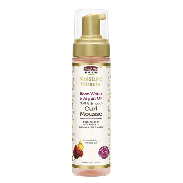 AFRICAN PRIDE - CURL MOUSSE with ROSE WATER & ARGAN OIL - 8.5Oz