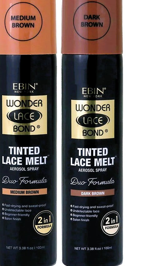 EBIN - TINTED LACE SPRAY - DARK BROWN - 100mL