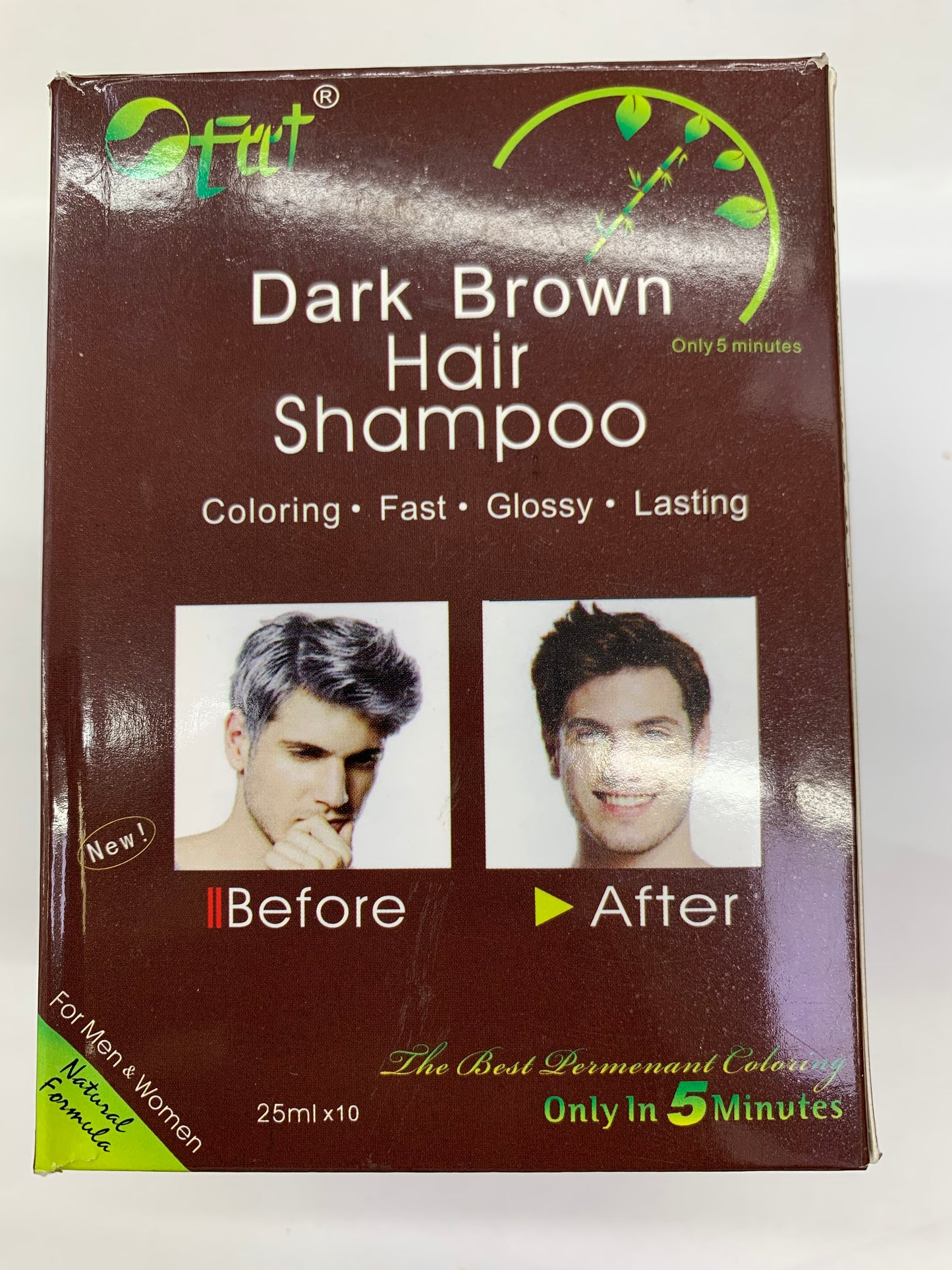 DARK BROWN HAIR SHAMPOO - 10 PACKS