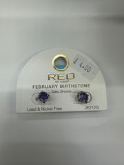 RED BY KISS  -  CUBIC ZIRCONIA BIRTHSTONE EARRINGS - LEAD & NICKEL FREE