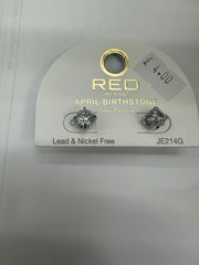 RED BY KISS  -  CUBIC ZIRCONIA BIRTHSTONE EARRINGS - LEAD & NICKEL FREE