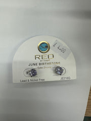 RED BY KISS  -  CUBIC ZIRCONIA BIRTHSTONE EARRINGS - LEAD & NICKEL FREE