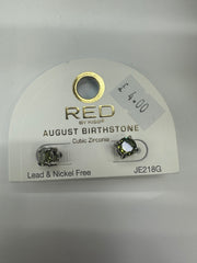 RED BY KISS  -  CUBIC ZIRCONIA BIRTHSTONE EARRINGS - LEAD & NICKEL FREE
