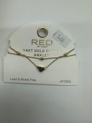 RED BY KISS - 14KT GOLD PLATED ANKLET - LEAD & NICKEL FREE