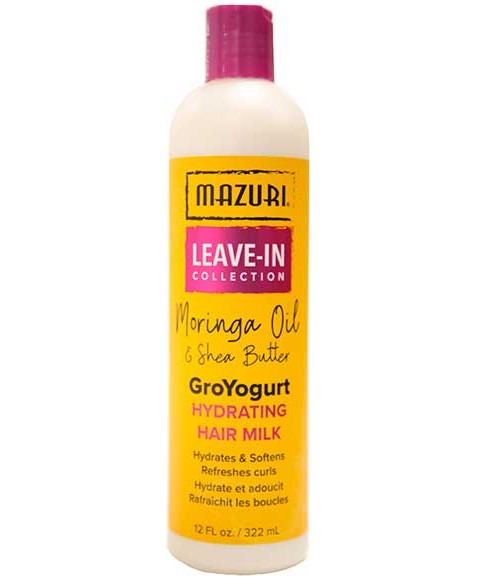MAZURI - GROYOGURT HYDRATING HAIR MILK with MORINGA OIL & SHEA BUTTER - 12Oz