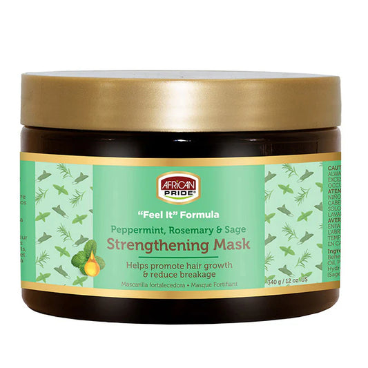 AFRICAN PRIDE- STRENGTHNING MASK with PEPPERMINT, ROSEMARY & SAGE - 12Oz