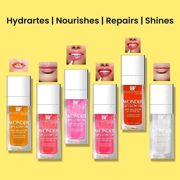 BEAUTY FOREVER - WONDER LIP GLOW OIL with SHEA BUTTE & CASTOR OIL - Flavour # 1-6 - 10mL