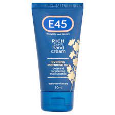 E - 45 - RICH 24HR - HAND CREAM - PRIMROSE OIL - 50 ML