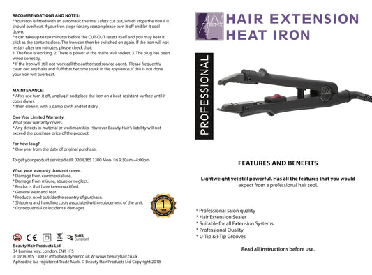 APHRODITE - HAIR EXTENSION HEAT IRON