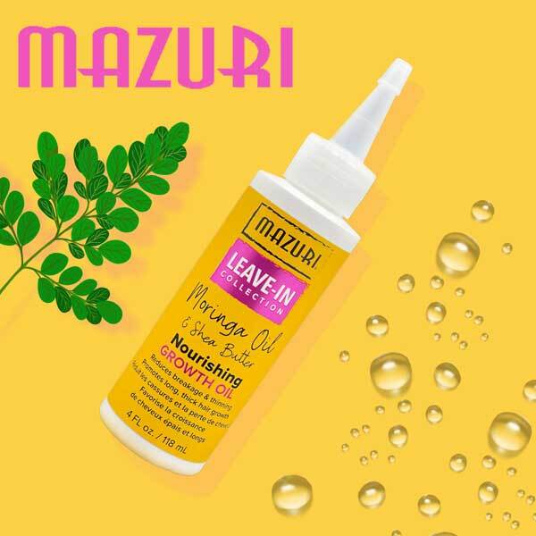 MAZURI - NOURISHING GROWTH OIL with MORINGA OIL & SHEA BUTTER - 4Oz