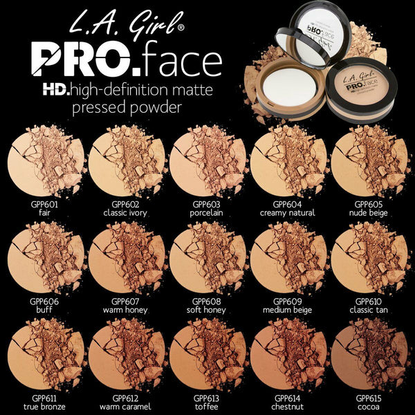 LA GIRL - PRO FACE PRESSED POWDER - Color # GPP601 - GPP611 - 7G