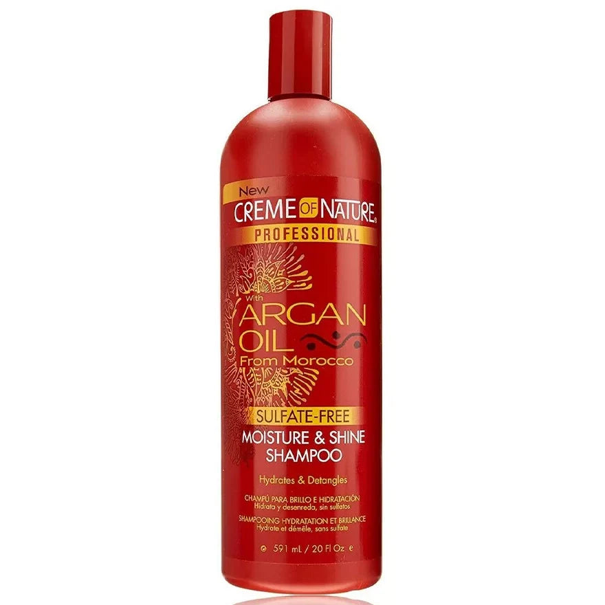 CREME OF NATURE - SULFATE FREE MOISTUER & SHINE SHAMPOO with ARGAN OIL - 20Oz