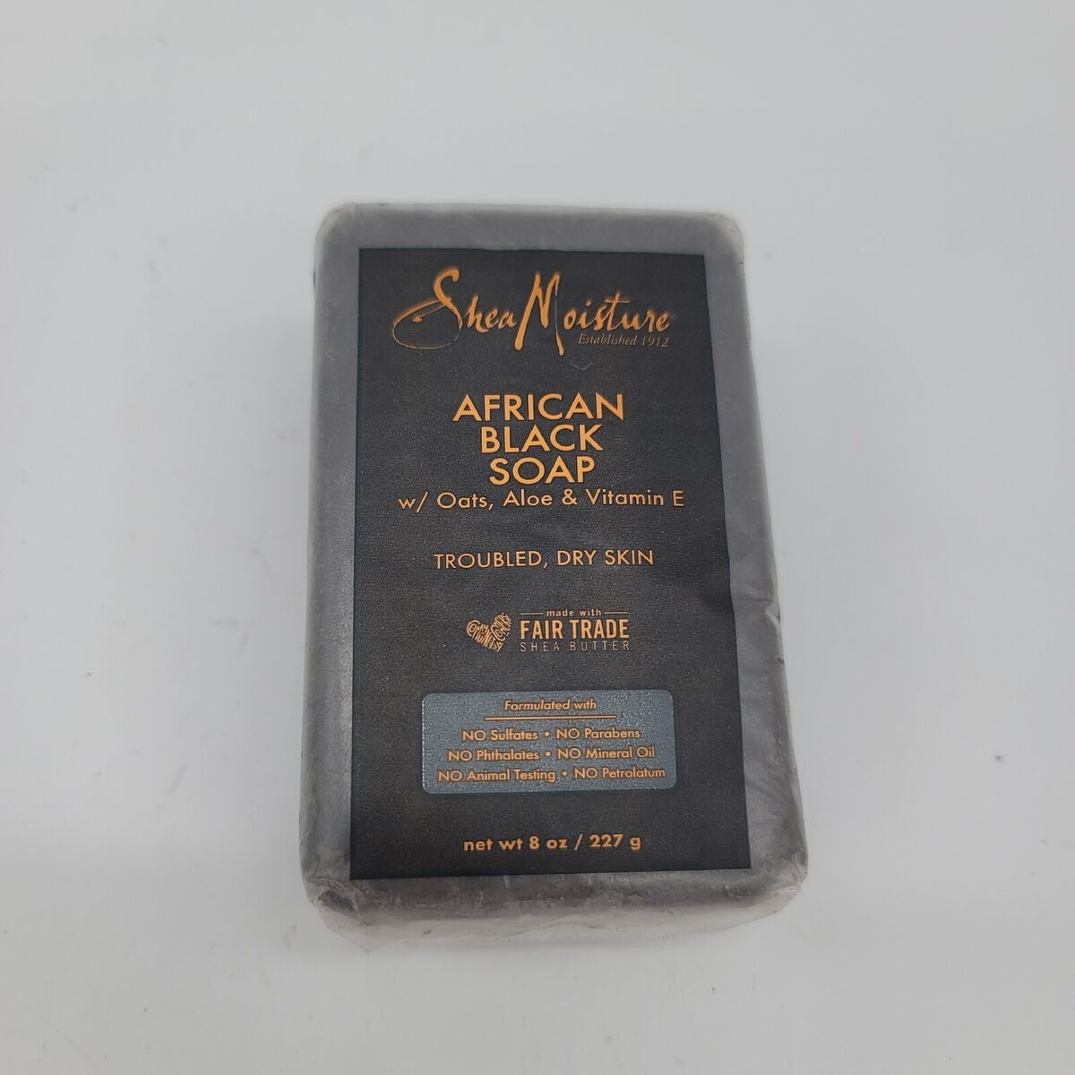 SHEA MOISTURE - AFRICAN BLACK SOAP with OATS, ALOE & VITAMIN-E - 8Oz