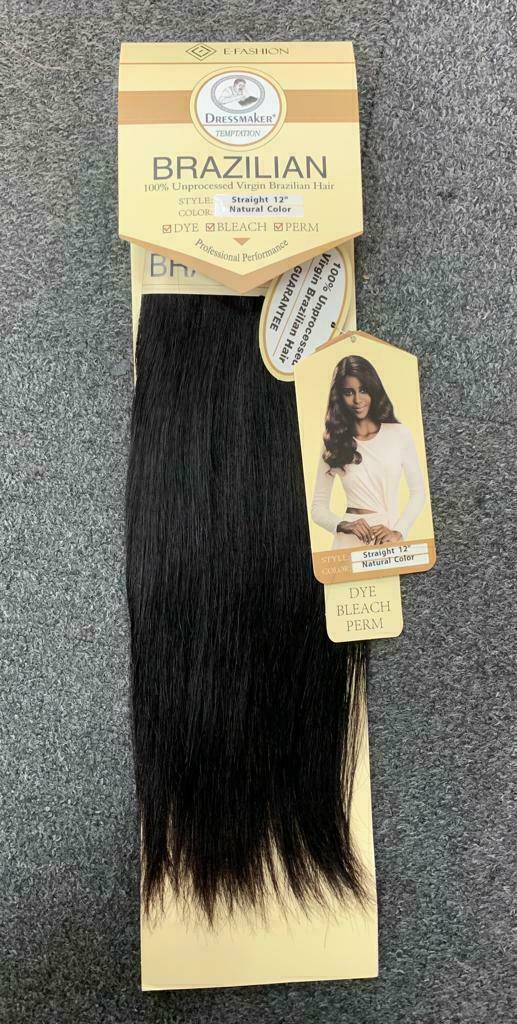 DRESS MAKER -KINKY STRAIGHT - 100% VIRGIN BRAZILIAN HAIR - NATURAL COLOR
