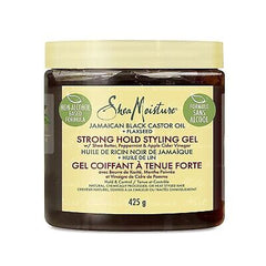 SHEA MOISTURE - STRONG HOLD STYLING GEL with BLACK CASTOR OIL,SHEA BUTTER , PEPPERMINT & APPLE CIDER VINEGAR - 15Oz