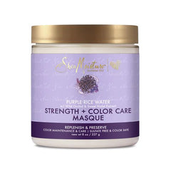 SHEA MOISTURE - STRENGTH + COLOR CARE MASQUE - PURPLE RICE WATER - 8Oz