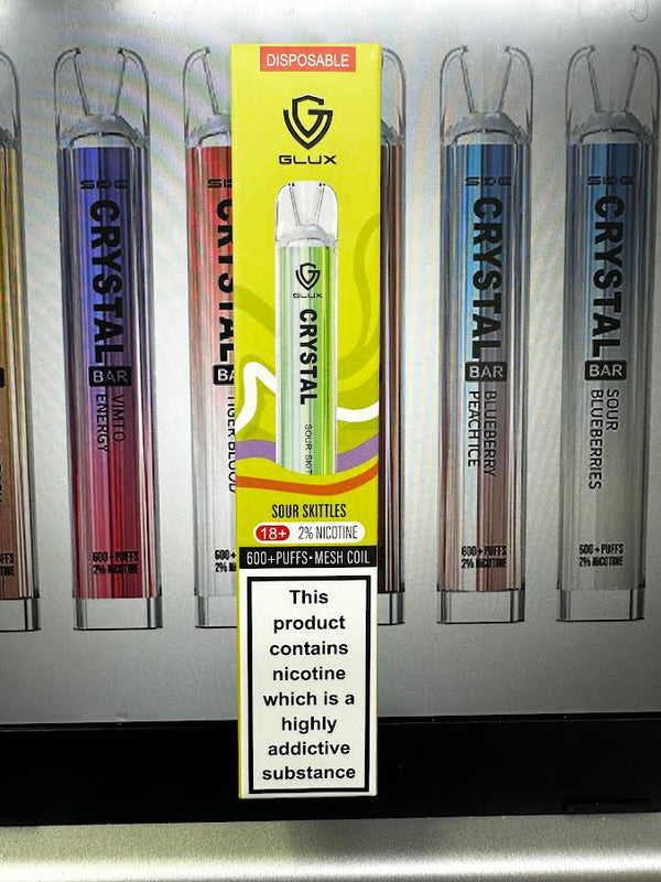 GLUX - SOUR SKITTLES CRYSTAL - 600 PUFFS