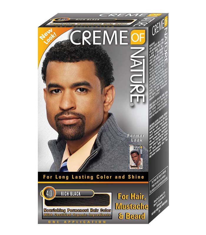 CREME OF NATURE - 4.0 RICH BLACK - For Hair, Mustache & Beard