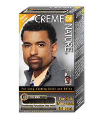 CREME OF NATURE - 4.0 RICH BLACK - For Hair, Mustache & Beard