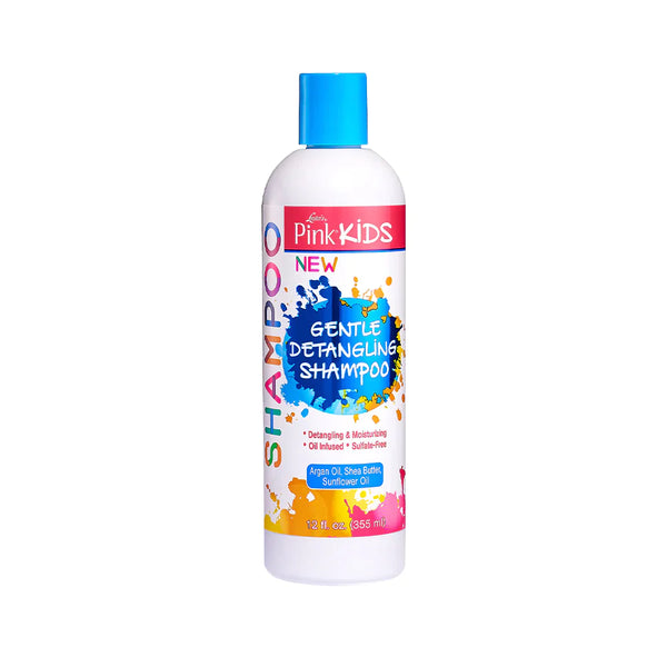 LUSTERS PINK - KIDS - Gentle Detangling Shampoo with Argan Oil , Shea Butter n Sunflower Oil - 12oZ