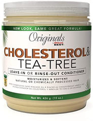 ORIGINALS by AFRICA's BEST - CHOLESTEROL & TEATREE LEAVE-IN or RINSE OUT CONDITIONER - 15oZ