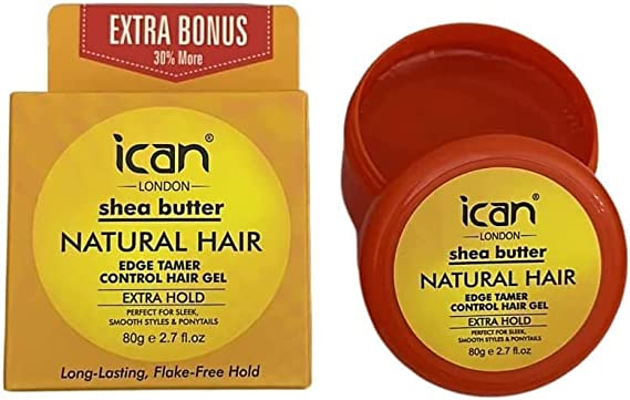ICAN - Edge Tamer Control Hair Gel with Shea Butter - EXTRA HOLD - 80G