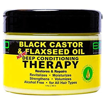 ECO - BlackCastor n Flaxseed Oil Deep Conditioning Therapy - 12oZ