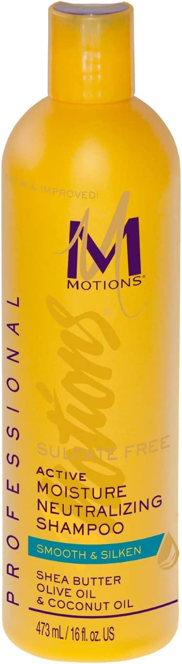 MOTIONS - Active  Moisture Neutralizing Shampoo Smooth & Silken with Shea Butter, Olive Oil & Coconut Oil - 16oz