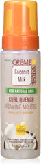 CREME OF NATURE - Curl Quenching Foaming Mousse with Coconut Milk for Natural Hair - 7oz